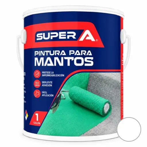 [PIN-SUP-PM-101006] PINTURA PARA MANTO GALON ( 3,78 L ) COLOR BLANCO REF. 00300100101006 MARCA SUPER A
