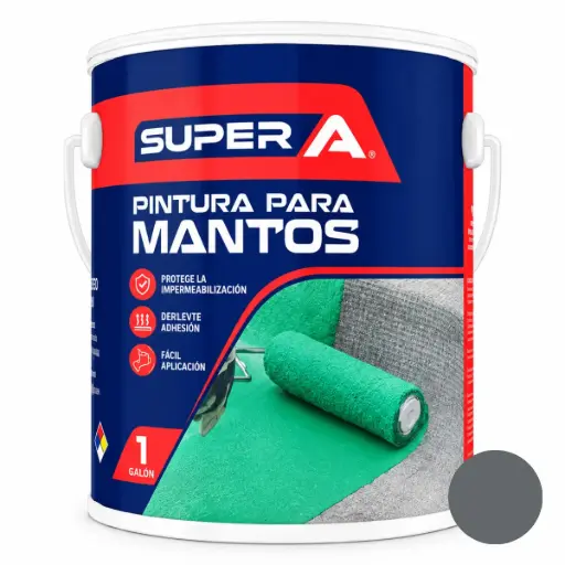 [PIN-SUP-PM-101008] PINTURA PARA MANTO GALON ( 3,78 L ) COLOR GRIS REF. 00300100101008 MARCA SUPER A