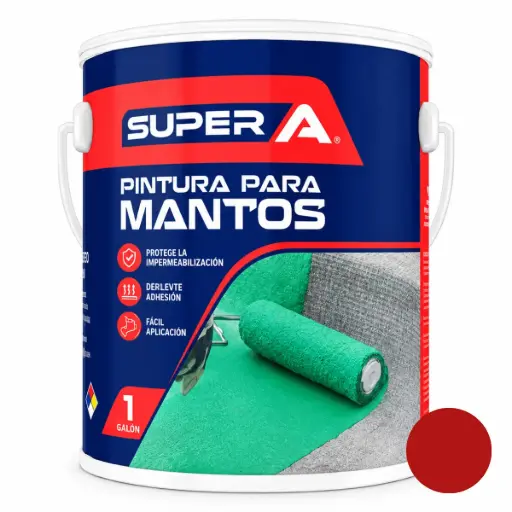 [PIN-SUP-PM-101015] PINTURA PARA MANTO GALON ( 3,78 L ) COLOR ROJO REF. 00300100101015 MARCA SUPER A