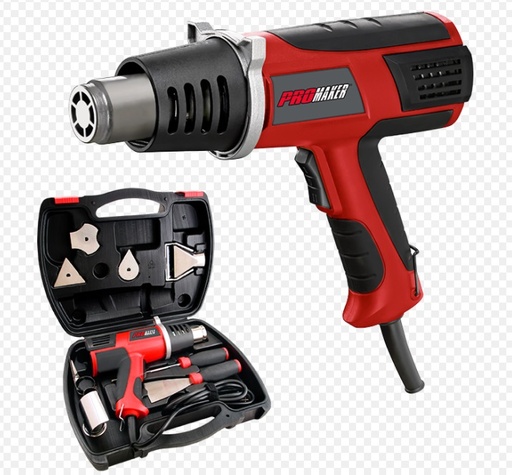[PIS-PRO-PC1500K] PISTOLA DE CALOR 1500 W TEMPERATURA VARIABLE C/ACCESORIOS REF. PRO-PC1500K MARCA PROMAKER