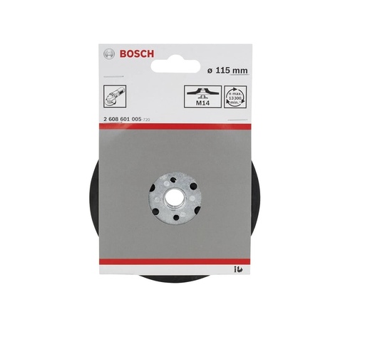 [PLA-BOS-880213] PLATO DE GOMA 4 1/2"(115MM) M14 REF. 2608601005 / 031202 MARCA BOSCH