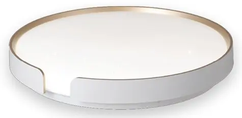 [PLA-LUC-S-601BO-G] PLAFON DECORATIVO LED REDONDA 46 W 50CM DIMERIZABLE COLOR BCO-DORADO REF.S-601BO-G MARCA LUCERNA