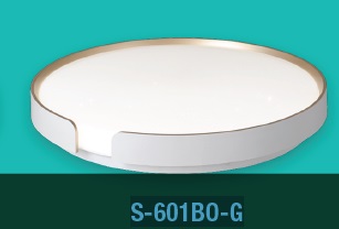 [PLA-LUC-S-601BO-G] PLAFON DECORATIVO LED REDONDA 46 W 50CM DIMERIZABLE COLOR BCO-DORADO REF.S-601BO-G MARCA LUCERNA