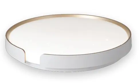 [PLA-LUC-S-601BO-M] PLAFON DECORATIVO LED REDONDA 32 W 40CM DIMERIZABLE COLOR BCO-DORADO REF.S-601BO-M MARCA LUCERNA