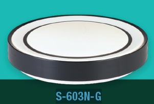 [PLA-LUC-S-603N-G] PLAFON DECORATIVO LED REDONDA 46 W 50CM DIMERIZABLE COLOR BLANCO-NEGRO REF.S-603N-G MARCA LUCERNA