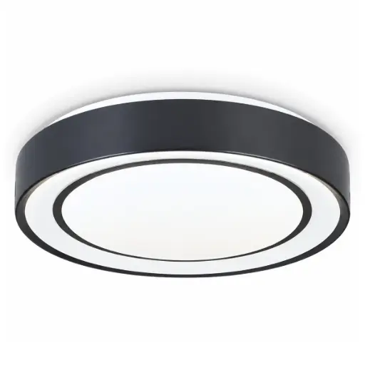 [PLA-LUC-S-603N-M] PLAFON DECORATIVO LED REDONDA 32 W 40CM DIMERIZABLE COLOR BLANCO-NEGRO REF.S-603N-M MARCA LUCERNA