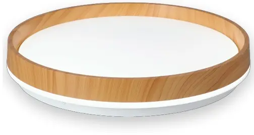 [PLA-LUC-S-605M-G] PLAFON DECORATIVO LED REDONDA 46 W 50CM DIMERIZABLE COLOR BLANCO- MADERA REF.S-605M-G MARCA LUCERNA