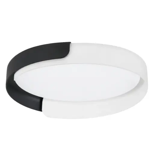 [PLA-LUC-S-702BN] PLAFON DE TECHO MENGUANTE STYLE 32W 46CM C/CONTROL BLANCO- BORDE NEGRO REF. S-702BN MARCA LUCERNA