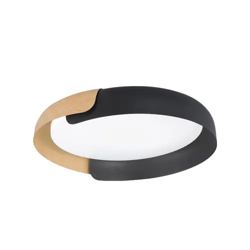 [PLA-LUC-S-702NM] PLAFON DE TECHO MENGUANTE STYLE 58W 48CM C/CONTROL MARRON BORDE NEGRO REF. S-702NM MARCA LUCERNA