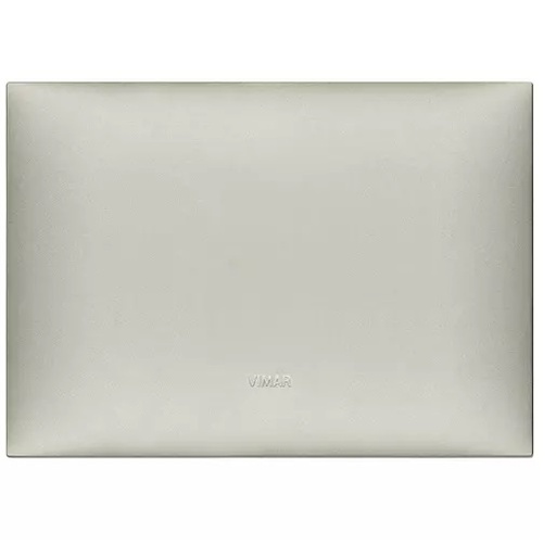 [PLA-VIM-09670.22] PLACA CIEGA 3 MODULOS TECNOPOLIMERO NEVE UP COLOR NIQUEL MATE REF. 09670.22 MARCA VIMAR