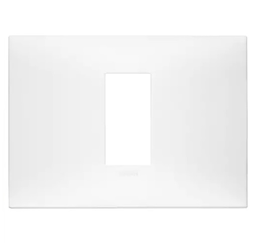 [PLA-VIM-09671.11] PLACA 1 MODULO CENTRAL TECNOPOLIMERO SERIE NEVE UP COLOR BLANCO MATE REF. 09671.11 MARCA VIMAR