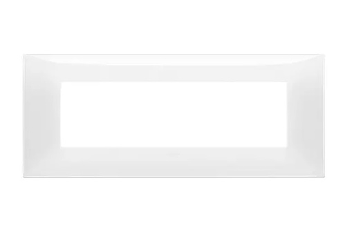 [PLA-VIM-09677.01] PLACA 7 MODULOS CENTRALES TECNOPOLIMERO NEVE UP COLOR BLANCO REF. 09677.01 MARCA VIMAR