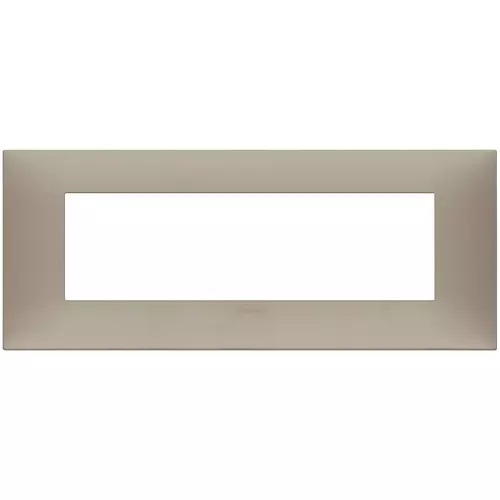 [PLA-VIM-09677.12] PLACA 7 MODULOS CENTRALES TECNOPOLIMERO NEVE UP COLOR TORTORA MATE REF. 09677.12 MARCA VIMAR