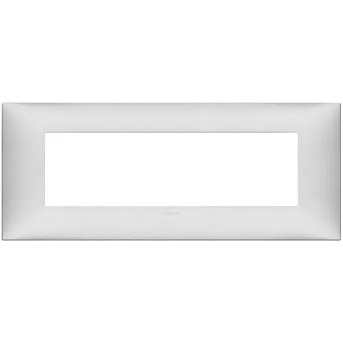 [PLA-VIM-09677.21] PLACA 7 MODULOS CENTRALES TECNOPOLIMERO SERIE NEVE UP COLOR PLATA MATE REF. 09677.21 MARCA VIMAR