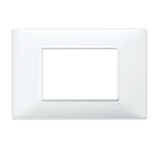 [PLA-VIM-14653.01] PLACA 3 MODULOS CENTRALES TECNOPOLIMERO PLANA COLOR BLANCO REF-14653.01 MARCA VIMAR