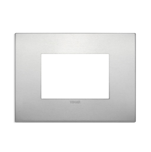 [PLA-VIM-19653.15] PLACA 3 MODULOS CENTRALES CLASSIC ALUMINIO ARKE COLOR ALUMINIO REF-19653.15 MARCA VIMAR