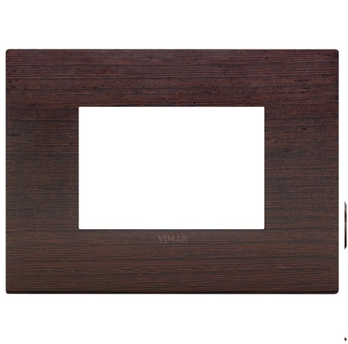 [PLA-VIM-19653.41] PLACA 3 MODULOS CENTRALES CLASSIC MADERA WENGE SERIE ARKE REF. 19653.41 MARCA VIMAR