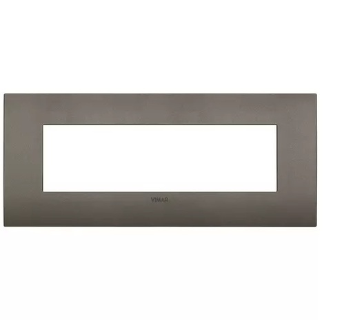 [PLA-VIM-19657.80] PLACA 7 MODULOS CENTRALES CLASSIC TECNOPOLIMERO ARKE COLOR METAL REF. 19657.80 MARCA VIMAR