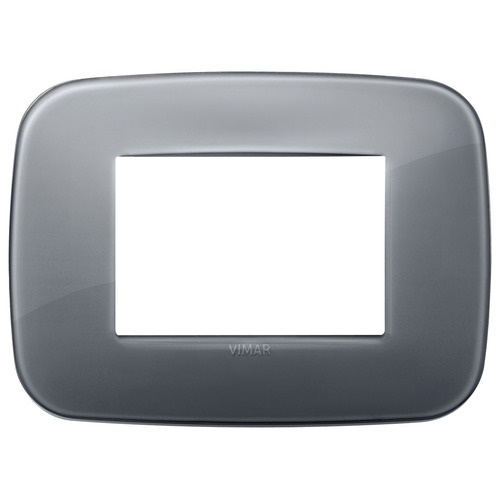 [PLA-VIM-19683.61] PLACA 3 MODULOS CENTRALES REFLEX ARKE COLOR GRIS HUMO REF-19683.61 ( ROUND ) MARCA VIMAR