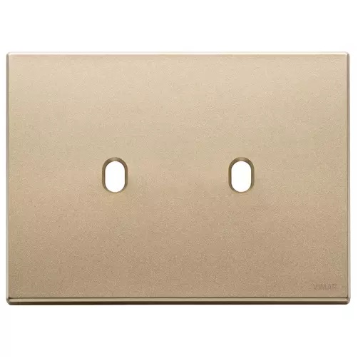 [PLA-VIM-22673.2.88] PLACA 3 MODULOS X 2 INT. COLOR ORO SATINADO SERIE. EIKON-EXE VINTAGE REF. 22673.2.88 MARCA VIMAR