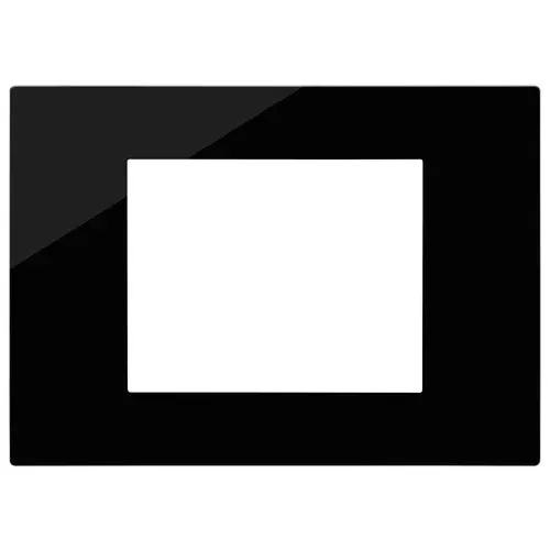 [PLA-VIM-30653.42] PLACA 3 MODULOS CENTRALES TECNOPOLIMERO REFLEX COLOR NEGRO SERIE LINEA REF. 30653.42 MARCA VIMAR