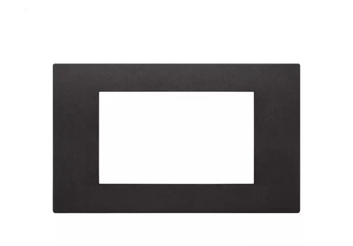 [PLA-VIM-30654.02] PLACA 4 MODULOS CENTRALES TECNOPOLIMERO COLOR NEGRO MATE SERIE LINEA REF. 30654.02 MARCA VIMAR