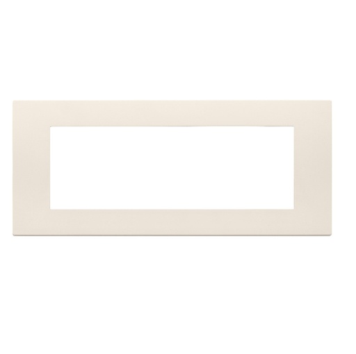 [PLA-VIM-30657.01] PLACA 7 MODULOS CENTRALES TECNOPOLIMERO COLOR CAÑAMO SERIE LINEA REF. 30657.01 MARCA VIMAR