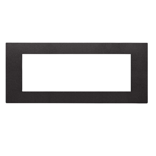 [PLA-VIM-30657.02] PLACA 7 MODULOS CENTRALES TECNOPOLIMERO COLOR NEGRO MATE SERIE LINEA REF. 30657.02 MARCA VIMAR
