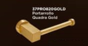 [POR-FP-37PRO820GOLD] PORTA ROLLO/ PAPEL HIGIENICO COLOR GOLD / DORADO SERIE QUADRA REF. 37PRO820GOLD MARCA FP