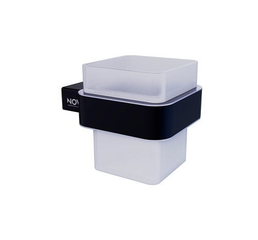 [POR-NOV-NVACC1148] PORTA VASO ACERO INOXIDABLE SERIE LINE ACC NOIR / NEGRO REF. NVACC1148 MARCA NOVA