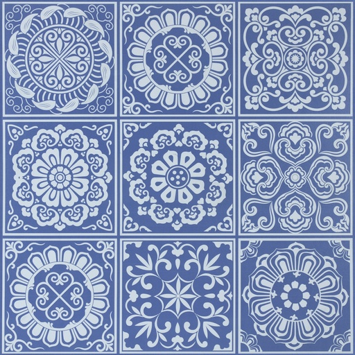 [POR-OVE-1003030SI] PORCELANATO DE 1ERA INKJET 60 CM X 60 CM ( CAJ 1.44 MT2) VINTAGE AZUL MARRAKECH PEI 4 MARCA OVERLAND