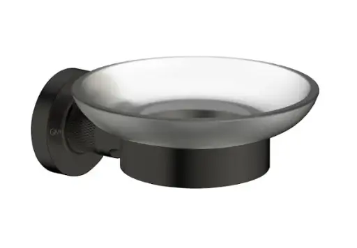 [POR-QM-14.100.1018] PORTA JABON / JABONERA QM+ SERIE SUPREME COLOR NEGRO BLACK MARCA QUALITY METAL