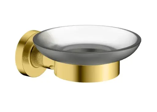 [POR-QM-14.100.1019] PORTA JABON / JABONERA QM+ SERIE SUPREME COLOR DORADO GOLD MARCA QUALITY METAL