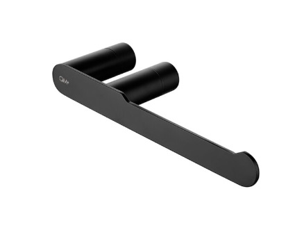 [POR-QM-14.100.1024] PORTA PAPEL HIGIENICO QM+ SERIE SUPREME COLOR NEGRO BLACK MARCA QUALITY METAL