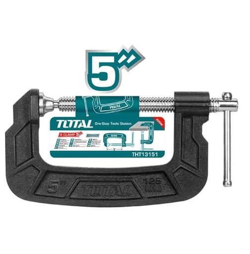 [PRE-TOT-THT13151] PRENSA SARGENTO TIPO G 5" REF. THT13151 MARCA TOTAL TOOLS