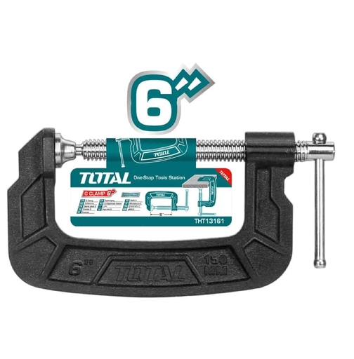 [PRE-TOT-THT13161] PRENSA SARGENTO TIPO G 6" REF. THT13161 MARCA TOTAL TOOLS