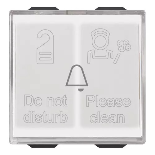 [PUL-VIM-09097] PULSADOR 1P + 2 PILOTOS LUMINOSOS HOTEL 230V BLANCO SERIE NEVE UP REF. 09097 VIMAR