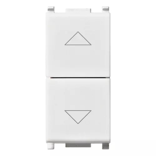 [PUL-VIM-14062] DOS PULSADORES INTERBLOQUEADOS ( TACO ) / 1P NO + 1P NO 10A CON FLECHA REF. 14062 PLANA MARCA VIMAR