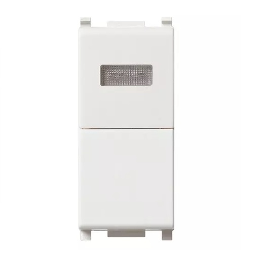 [PUL-VIM-14068.B] PULSADOR 1P NO 10 A 250V MODULO BLANCO + DIFUSOR COLOR BLANCO REF. 14068.B SERIE PLANA MARCA VIMAR