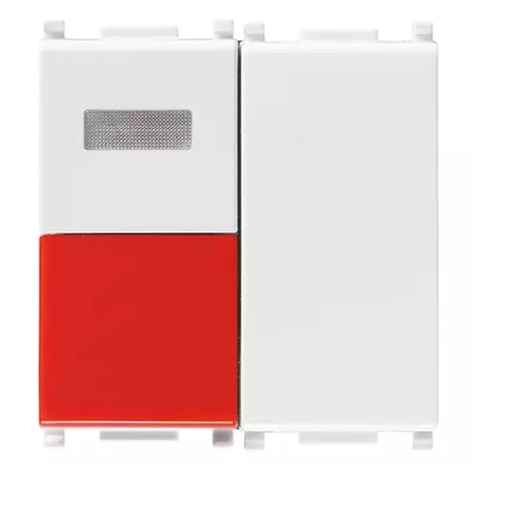 [PUL-VIM-14501.AB] PULSADOR DE LLAMADA SIST. NO/NC ANTIBACTERIANO BLANCO REF.14501.AB SERIE CALL WAY VIMAR