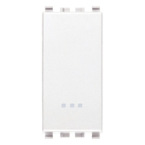 [PUL-VIM-20010.B] PULSADOR / TIMBRE 2 MOD. 1P NC 10A 120-250V COLOR BLANCO REF. 20010.B SERIE EIKON MARCA VIMAR