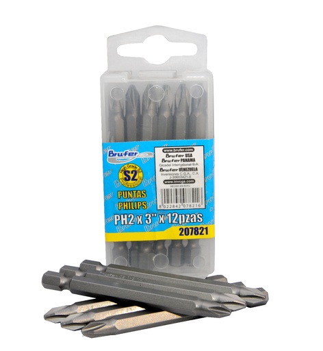 [PUN-BRU-207821] PUNTA ATORNILLADOR PH2 3" (BLISTER DE 12 UNDS) REF. 207821 MARCA BRUFER