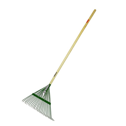 [RAS-AGE-AGMR1011L] RASTRILLO TIPO ESCOBA METALICA CON CABO DE MADERA 24 DIENTES 61 CM REF. AGNHRAPH050M MARCA AGE USA