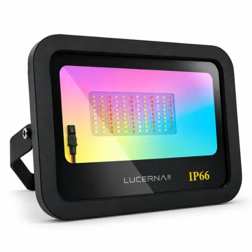 [REF-LUC-RP200RGB] REFLECTOR LED PLANO 200W 120LM/V RGB MULT.85-265V IP66 NEGRO REF. RP200RGB MARCA LUCERNA