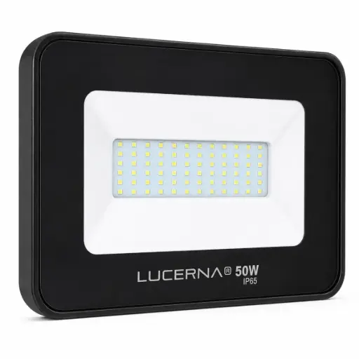 [REF-LUC-RP50C] REFLECTOR LED PLANO DE 50W COLOR NEGRO 6500K MULTV 90 - 277V IP65 REF. RP50CV/ 131006/ 30923986 MARCA LUCERNA