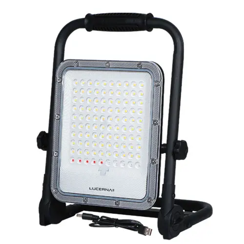 [REF-LUC-RSM50] REFLECTOR C/ PANEL SOLAR 50 W 6500 K IP65 CABLE USB NEGRO REF. RSM50 MARCA LUCERNA