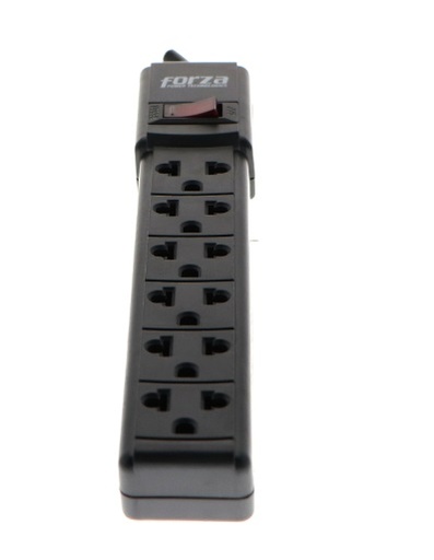 [REG-FOR-PS-001B] REGLETA 6 TOMAS / 1 CIRCUIT BREAKER/ 110-220 V / 2200W / 60HZ POWER STRIP REF. 010369 MARCA FORZA