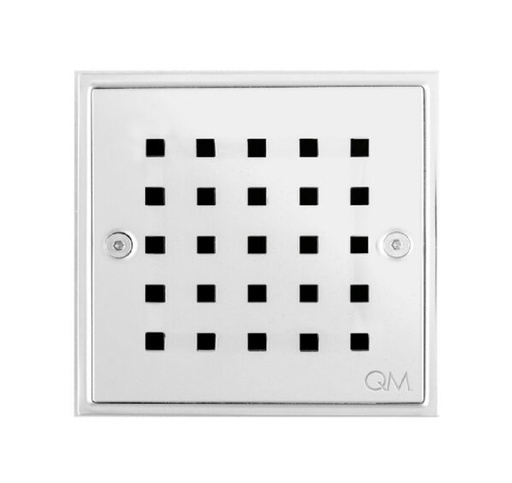 [REJ-QM-14.100.2004] REJILLA CUADRADA / DESAGUE CENTRAL SERIE RIA 10 X 10 CM PULIDA MARCA QUALITY METAL