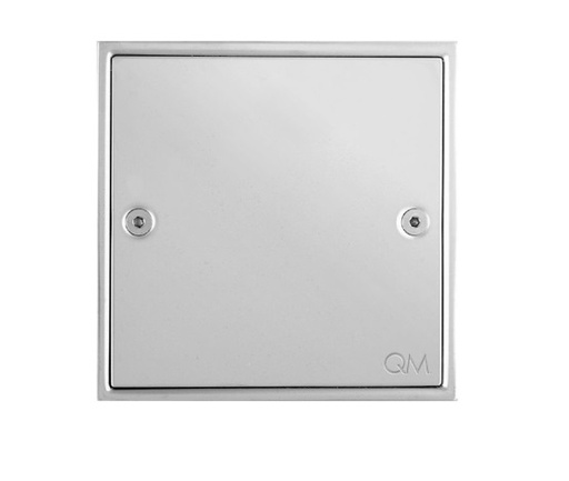 [REJ-QM-14.100.2006] REJILLA CUADRADA / CENTRO PISO SERIE RIA 10 CM X 10 CM SATINADO MARCA QUALITY METAL
