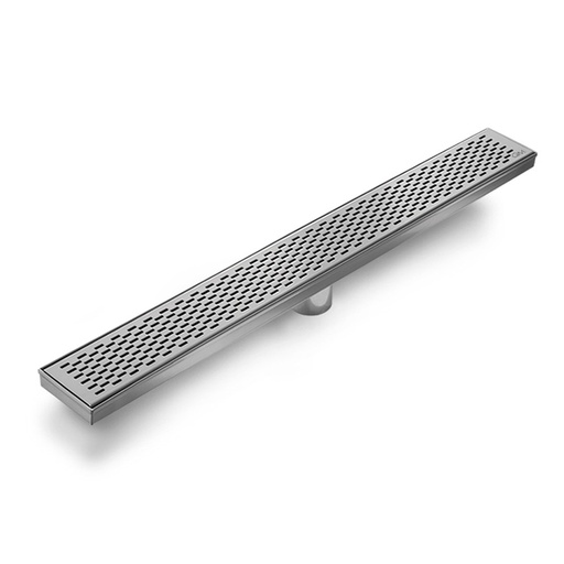 [REJ-QM-33.300.02] REJILLA RECTANGULAR / DESAGUE LINEAL 24" SERIE DELTA COLOR SATIN REF.33.300.02 MARCA QUALITY METAL